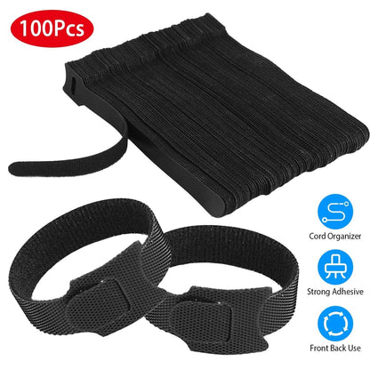100-Pieces: Reusable Cable Ties 6" Wire Management Holder DailySale