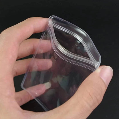 100-Pieces: Transparent PVC Plastic Storage Sealed Jewelry Bag DailySale