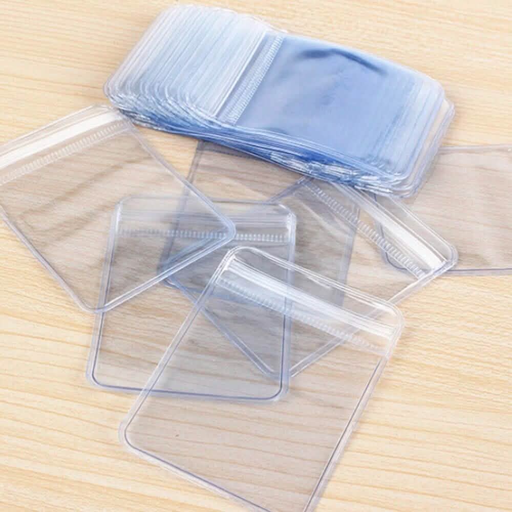 100-Pieces: Transparent PVC Plastic Storage Sealed Jewelry Bag DailySale