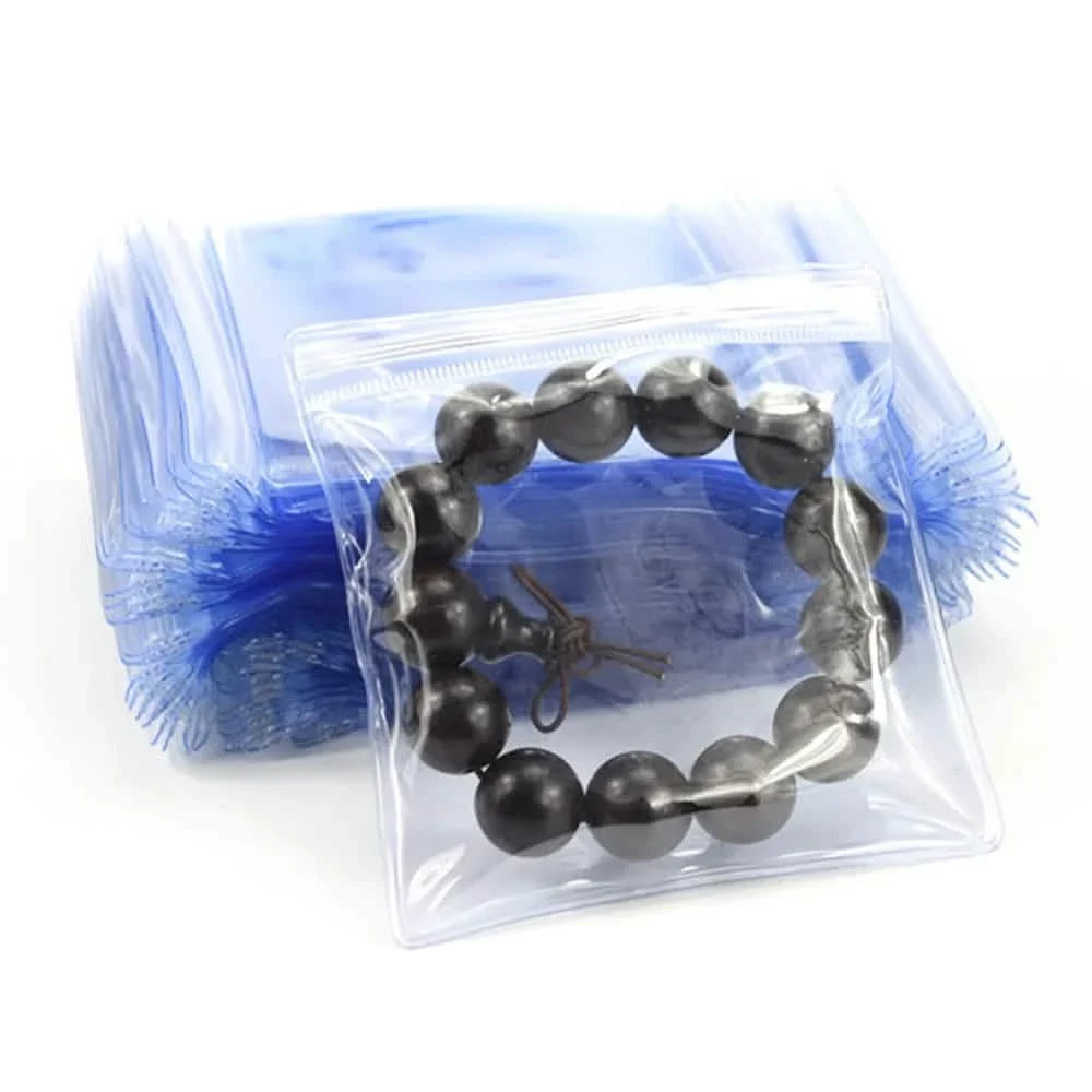 100-Pieces: Transparent PVC Plastic Storage Sealed Jewelry Bag DailySale
