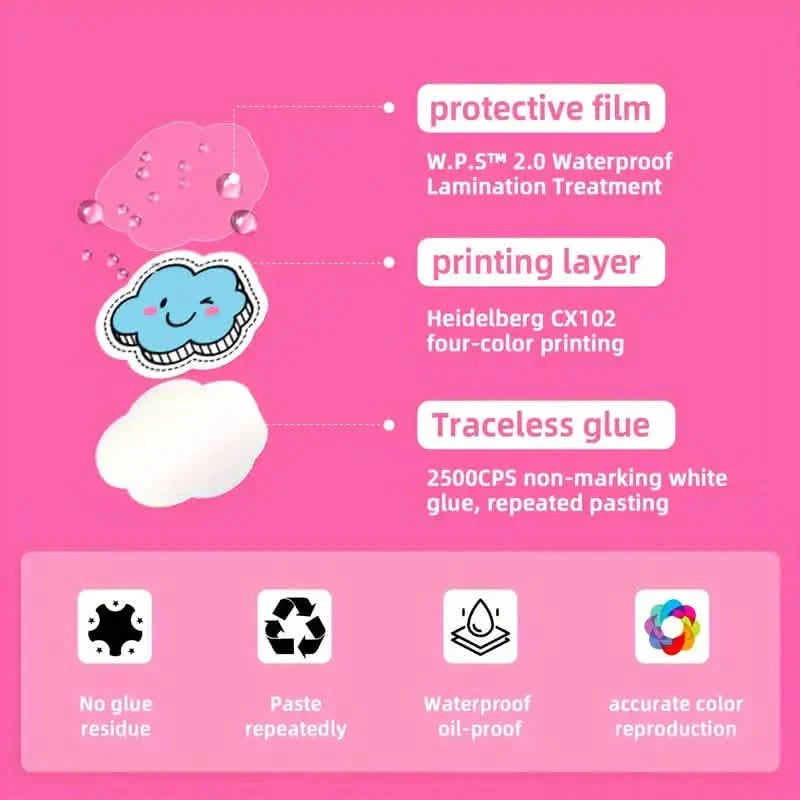 100-Pieces: VSCO Sticker Pack - Cute Cartoon Designs, Waterproof Vinyl Decals for Laptops, Water Bottles & Luggage DailySale