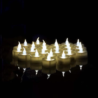 100-Pieces: White LED Candle Tea Light DailySale