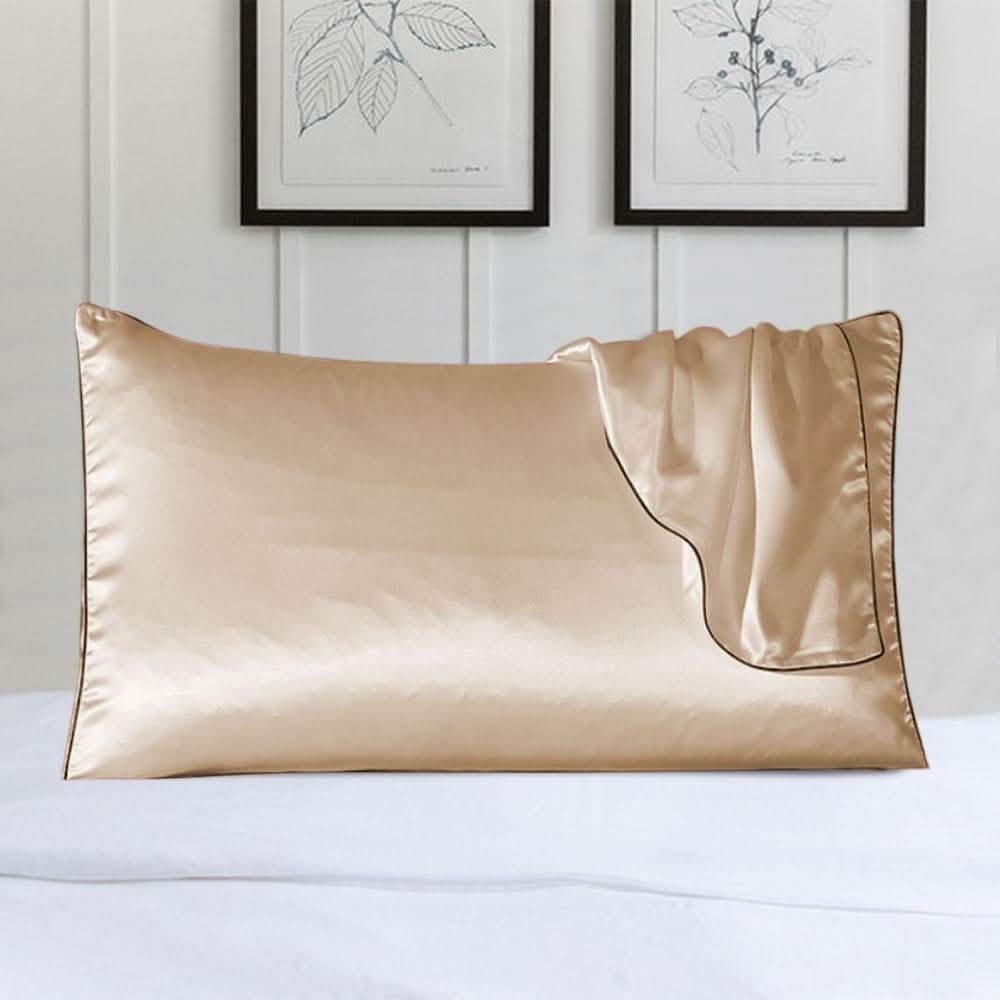 100% Satin Pillow Cover With Trim DailySale