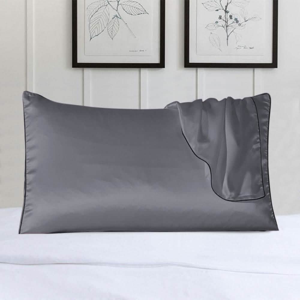 100% Satin Pillow Cover With Trim DailySale