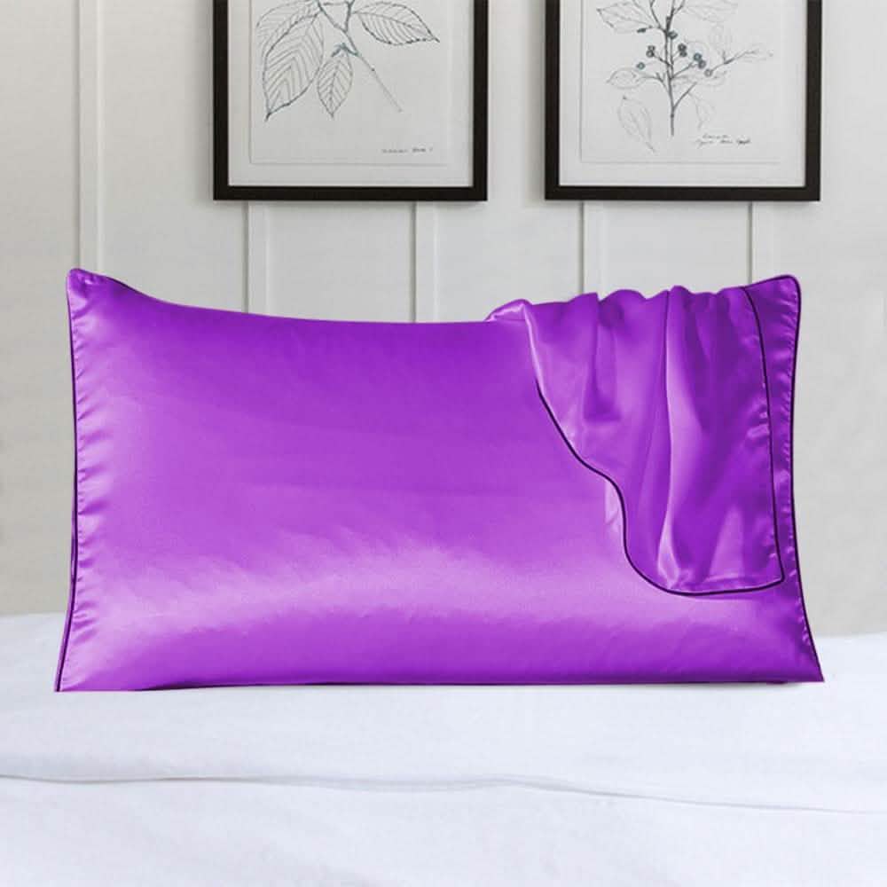 100% Satin Pillow Cover With Trim DailySale