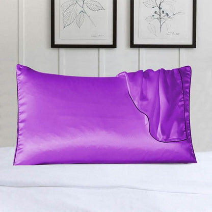 100% Satin Pillow Cover With Trim DailySale