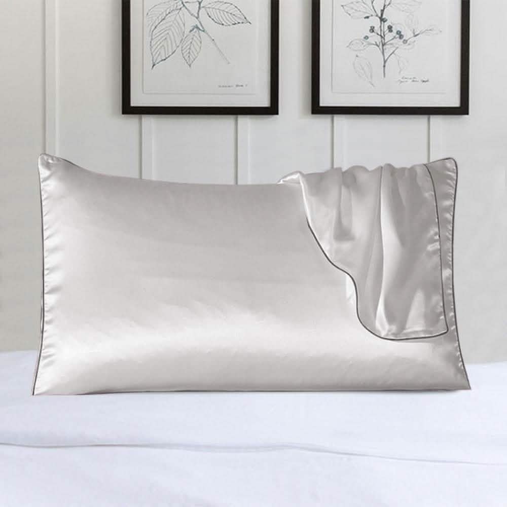100% Satin Pillow Cover With Trim DailySale