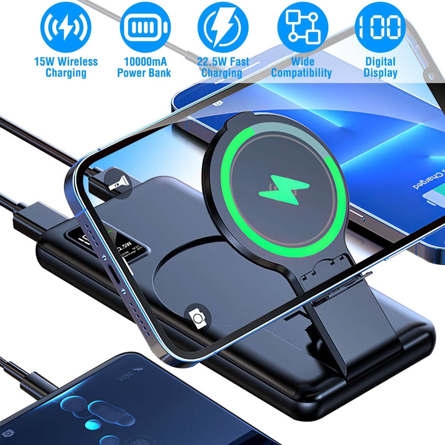 1000 mAh Wireless Foldable Power Bank DailySale