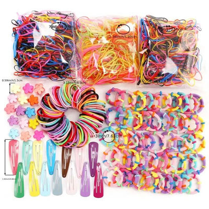 1000-Piece Set: Colorful Hair Ties Set Hair Scrunchies for Women DailySale