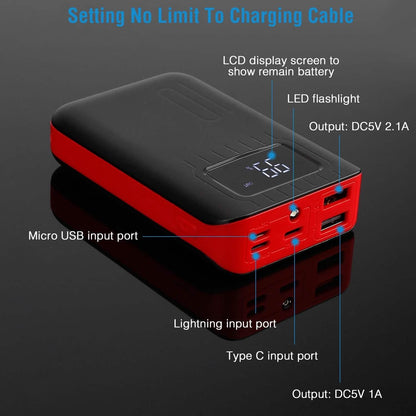 10000 mAh Portable Powerbank Dual USB Charger Port with LCD Display DailySale