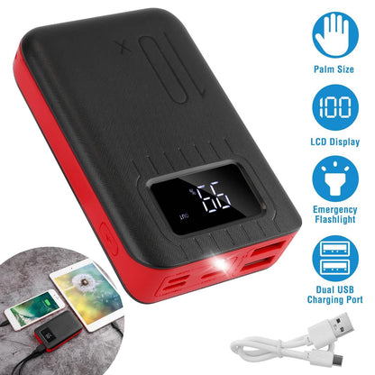 10000 mAh Portable Powerbank Dual USB Charger Port with LCD Display DailySale