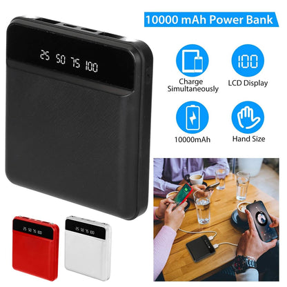 10000 mAh Portable Powerbank Mini with Dual USB Ports LCD Display DailySale