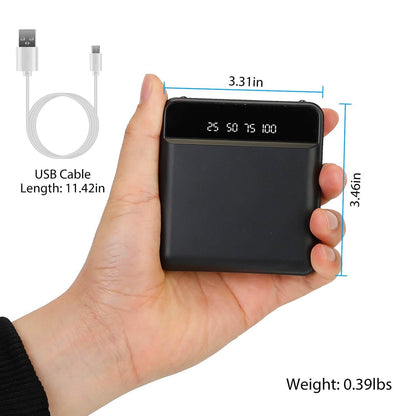 10000 mAh Portable Powerbank Mini with Dual USB Ports LCD Display DailySale