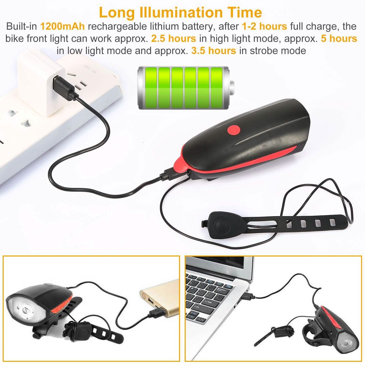 10000LM Bike Headlight USB Rechargeable DailySale