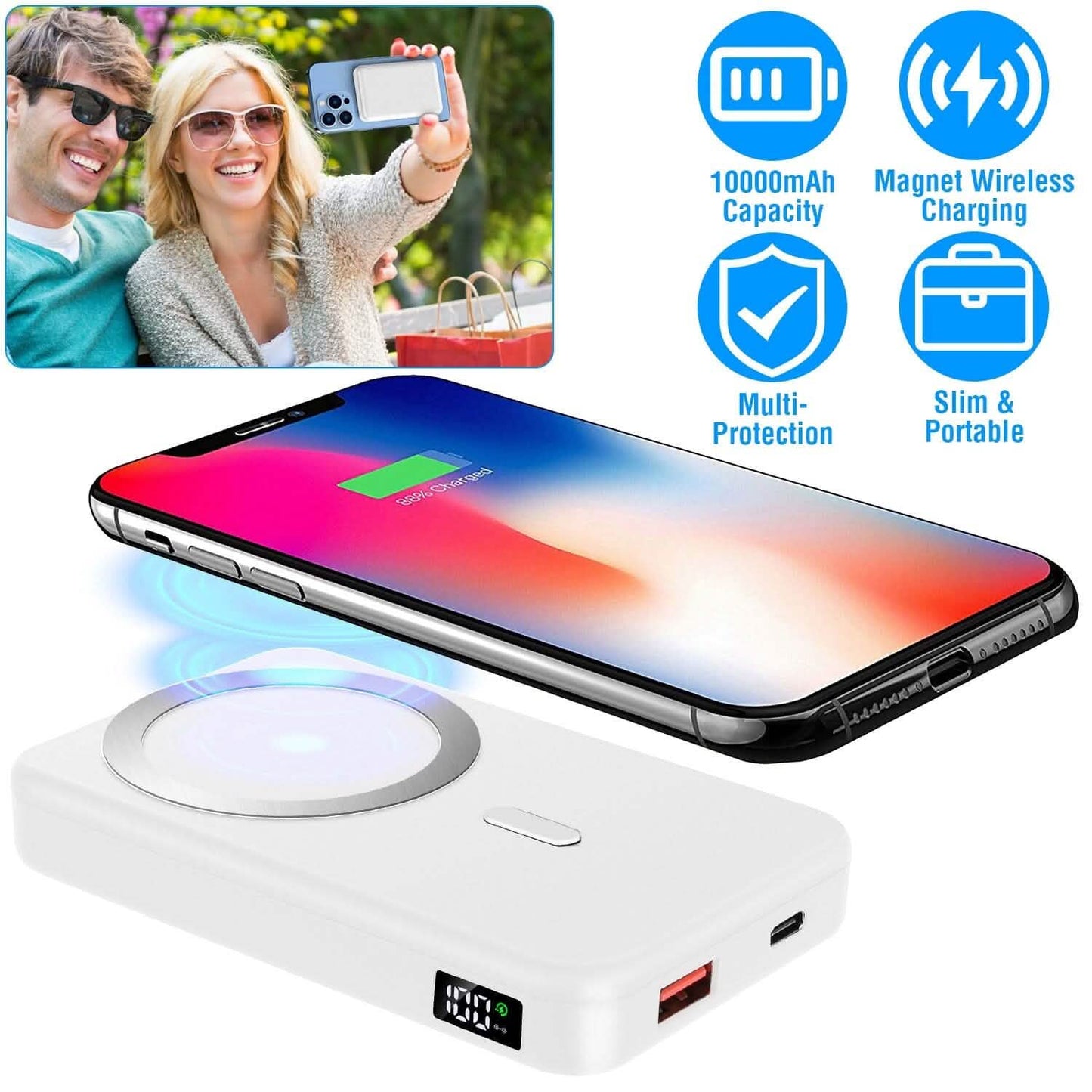10000mAh Magnetic Wireless Power Bank 22.5W Fast Charging DailySale