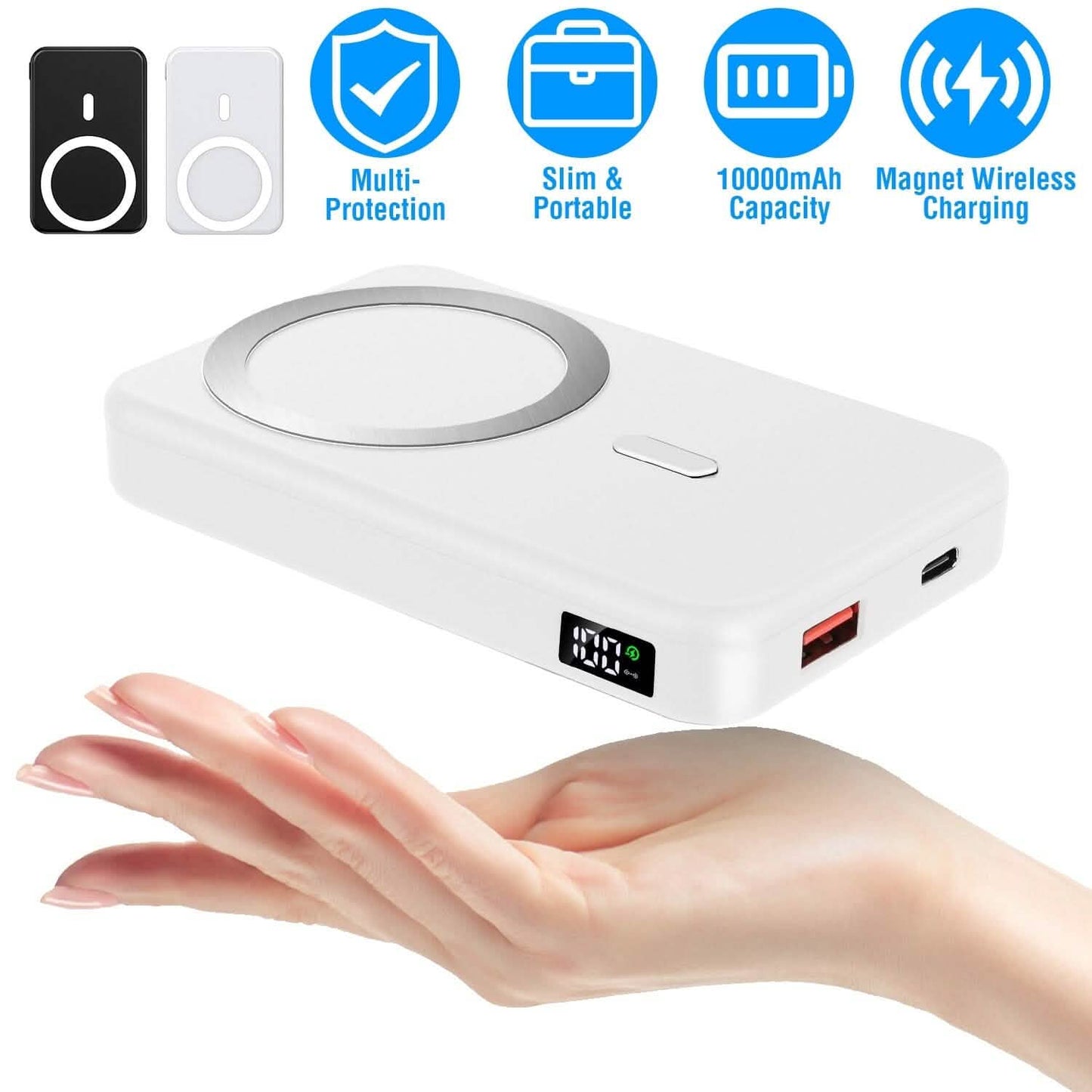 10000mAh Magnetic Wireless Power Bank 22.5W Fast Charging DailySale