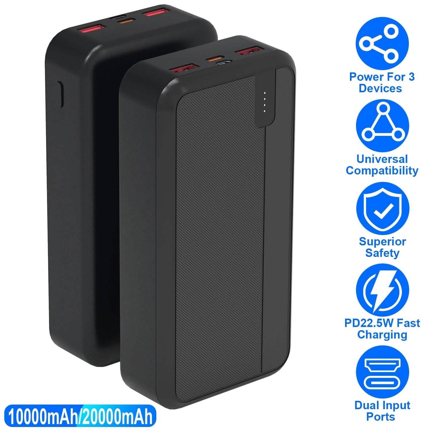 10000mAh or 20000mAh PD22.5W Fast Charging Portable Power Bank DailySale