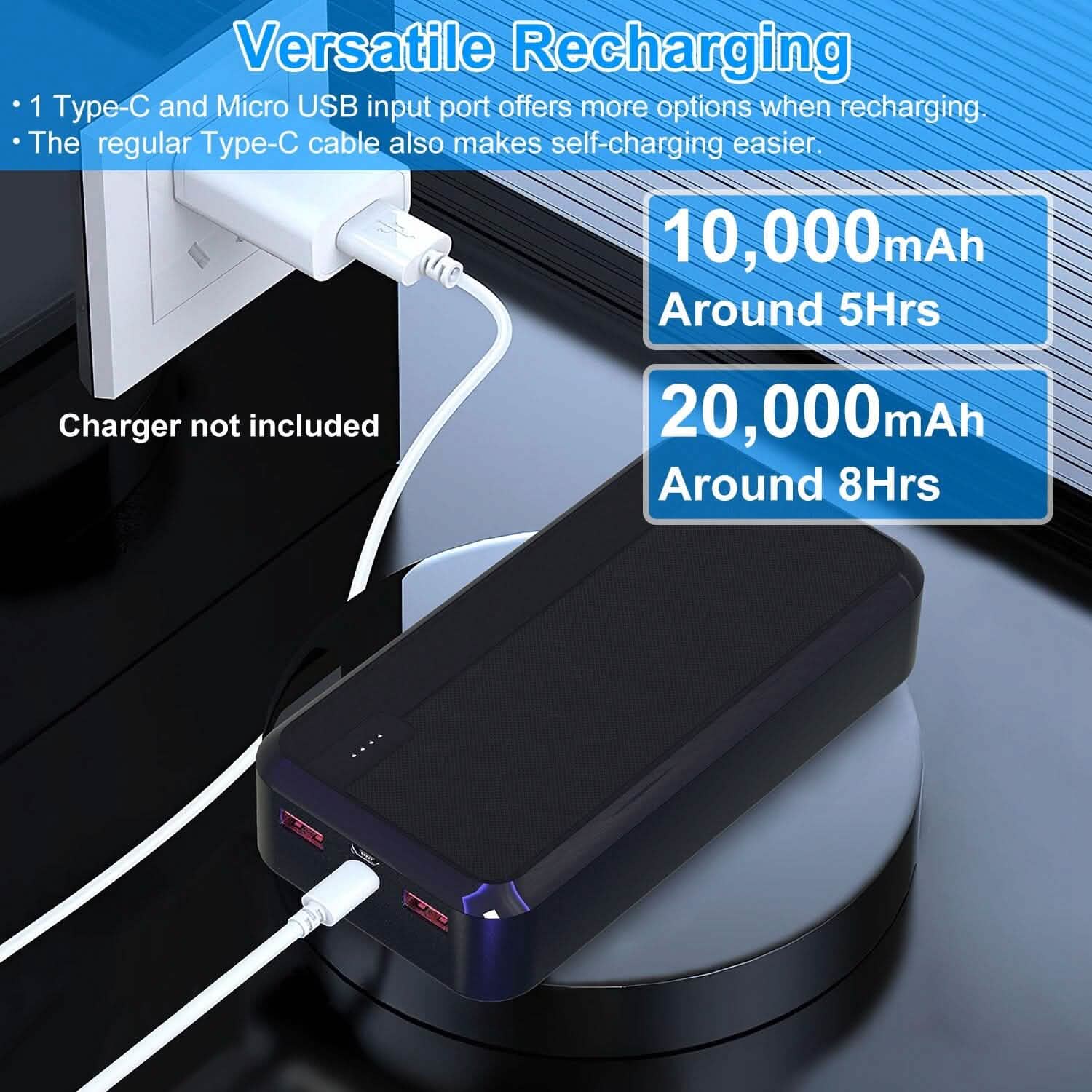 10000mAh or 20000mAh PD22.5W Fast Charging Portable Power Bank DailySale