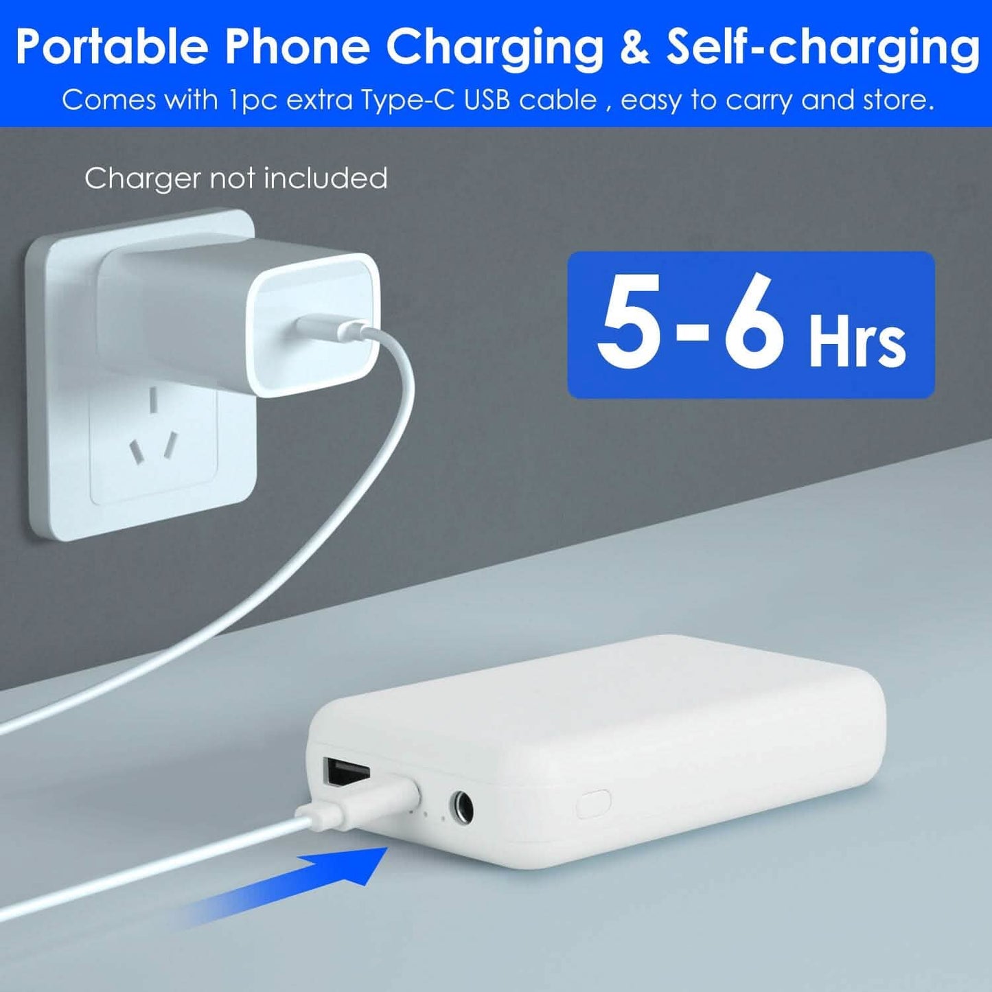 10000mAh Portable Charger Battery Pack for Heated Blanket Vest Jacket DailySale