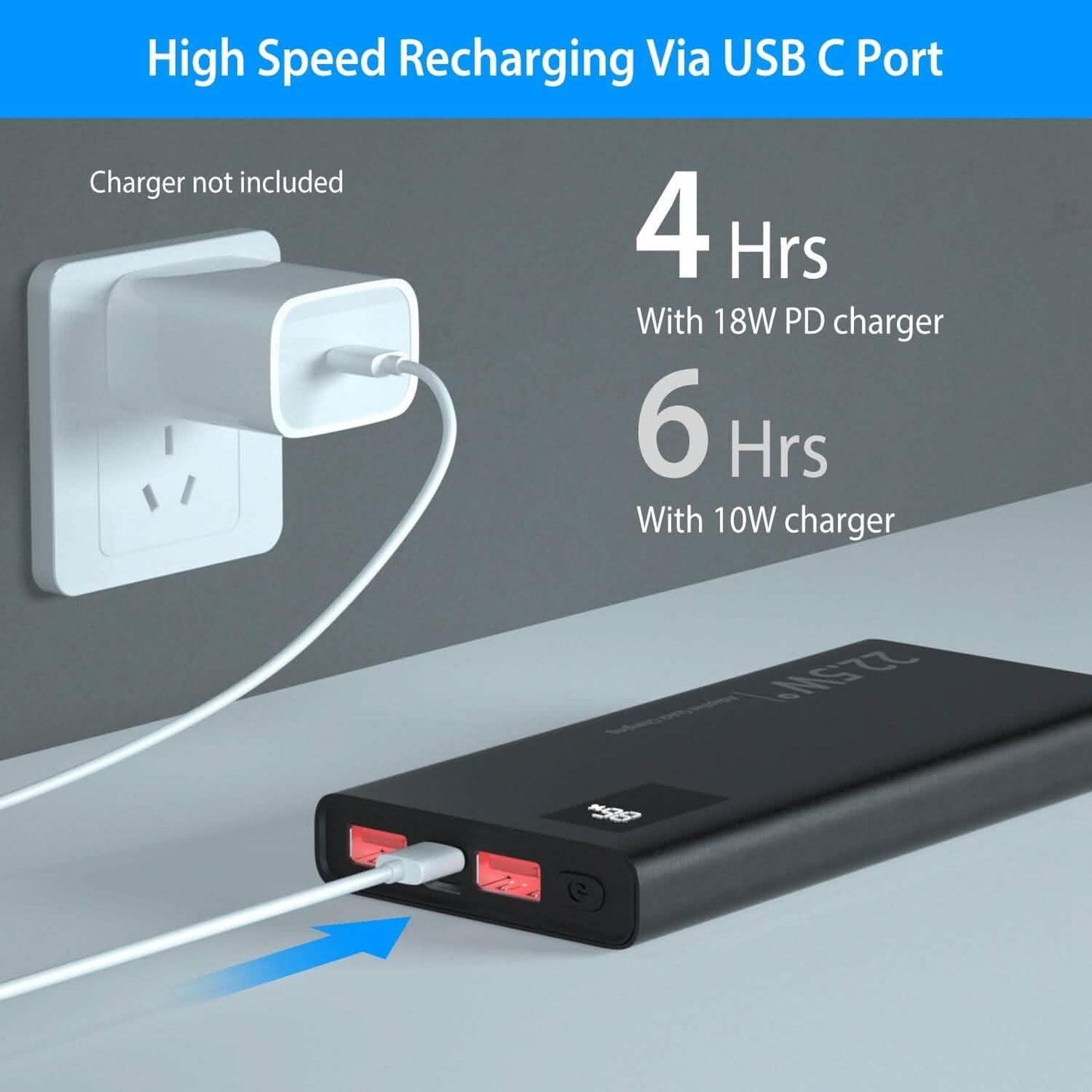 10000mAh Power Bank Portable Charger External Battery Pack DailySale