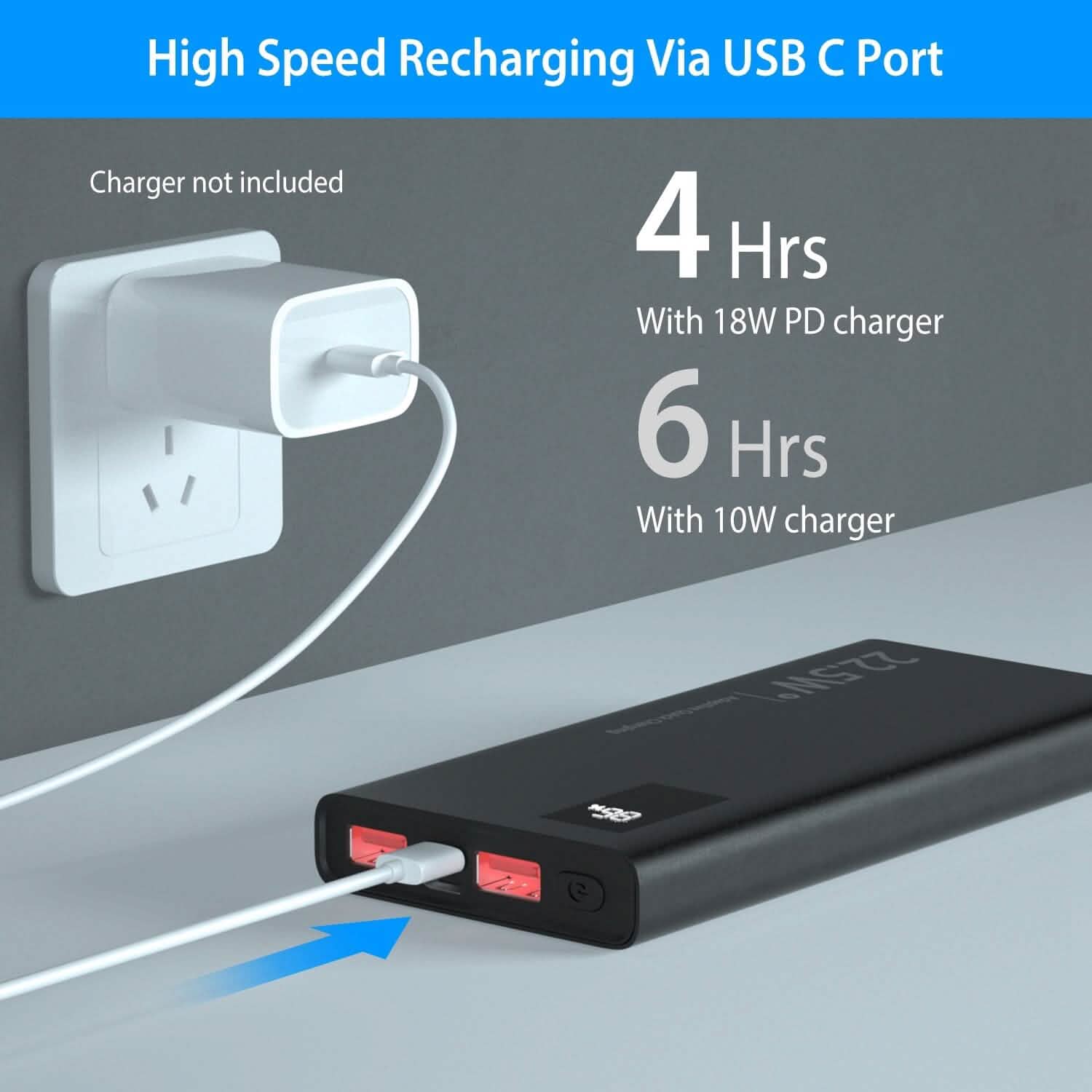10000mAh Power Bank Portable Charger External Battery Pack DailySale