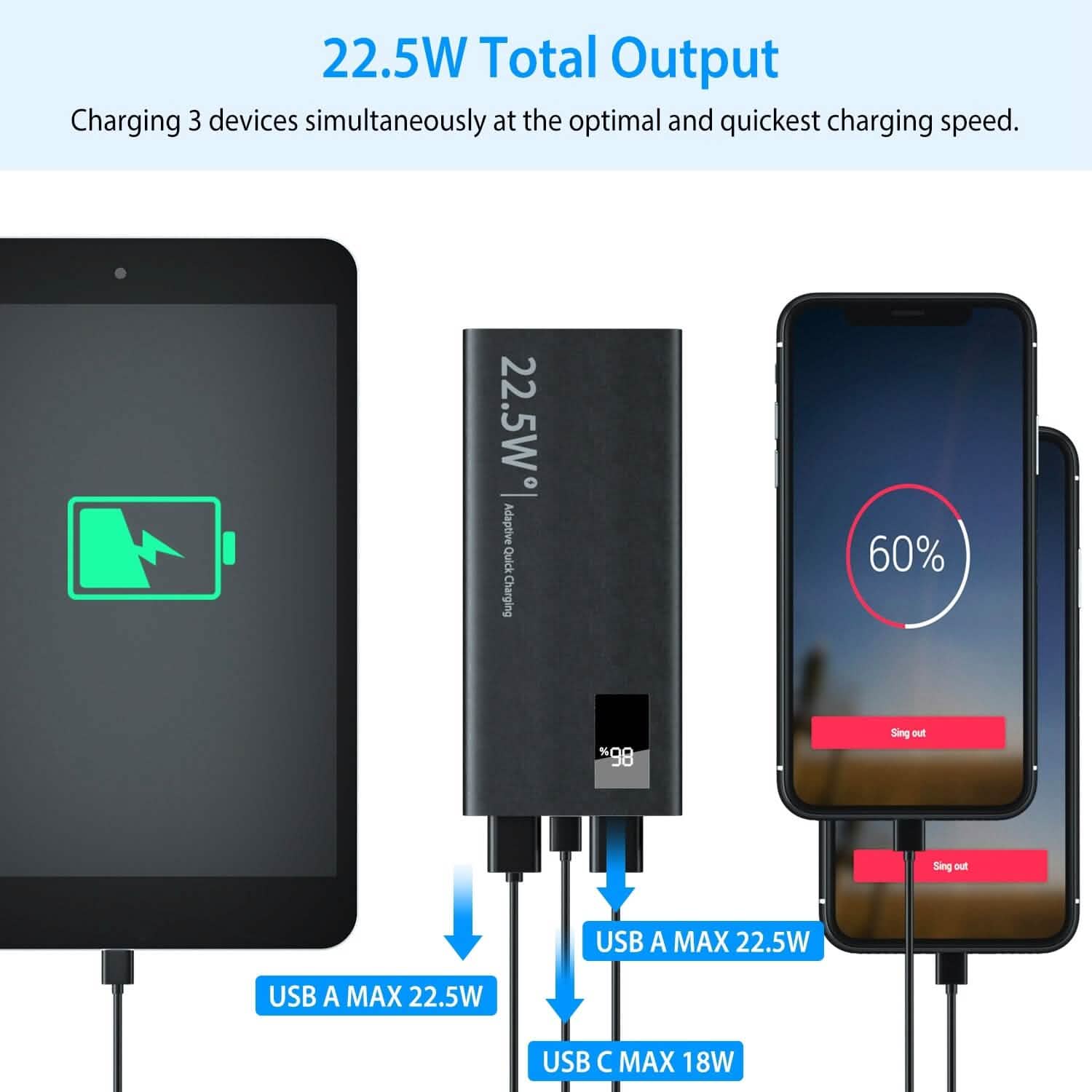 10000mAh Power Bank Portable Charger External Battery Pack DailySale
