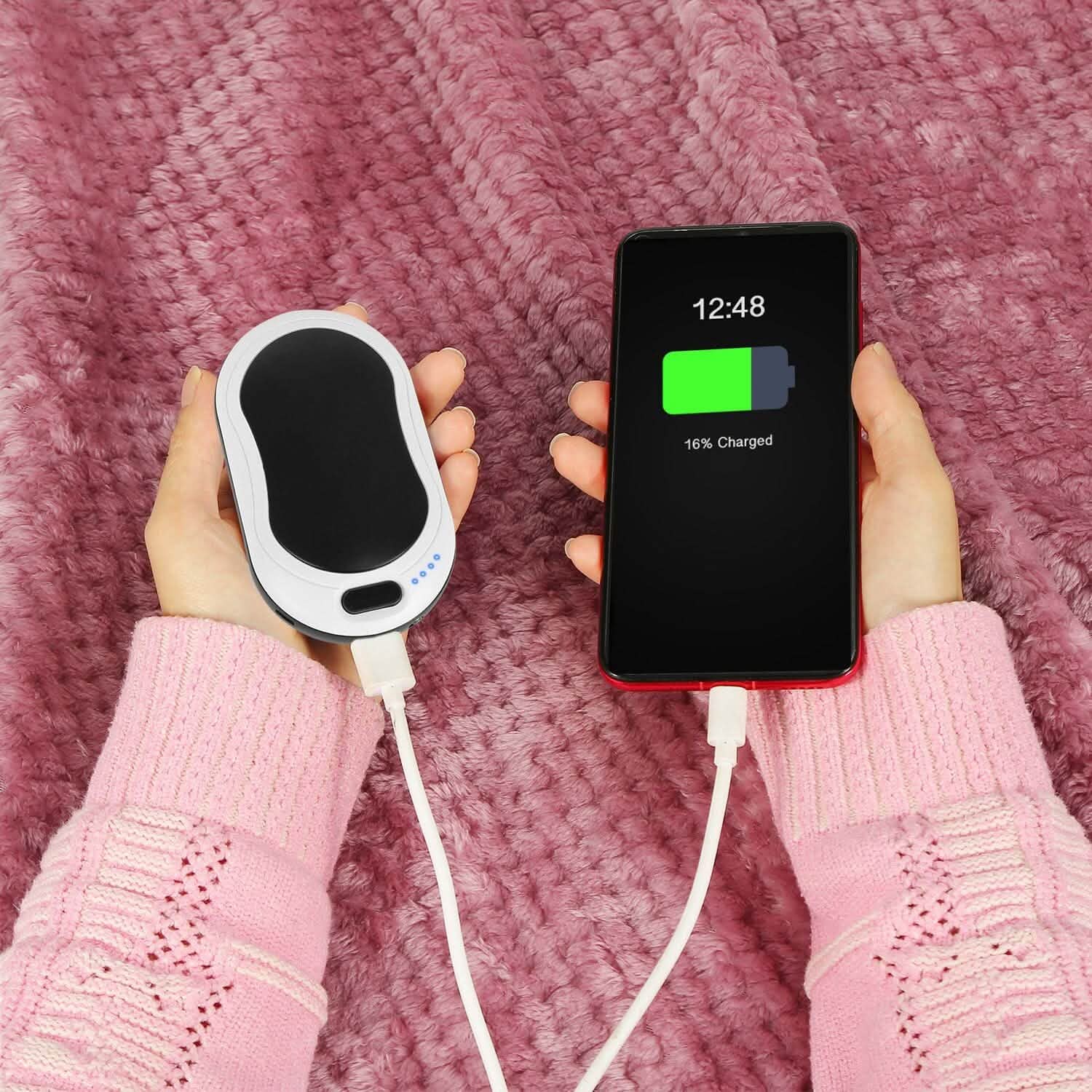 10000mAh Power Bank Rechargeable Pocket Warmer Double-Sided Heating DailySale