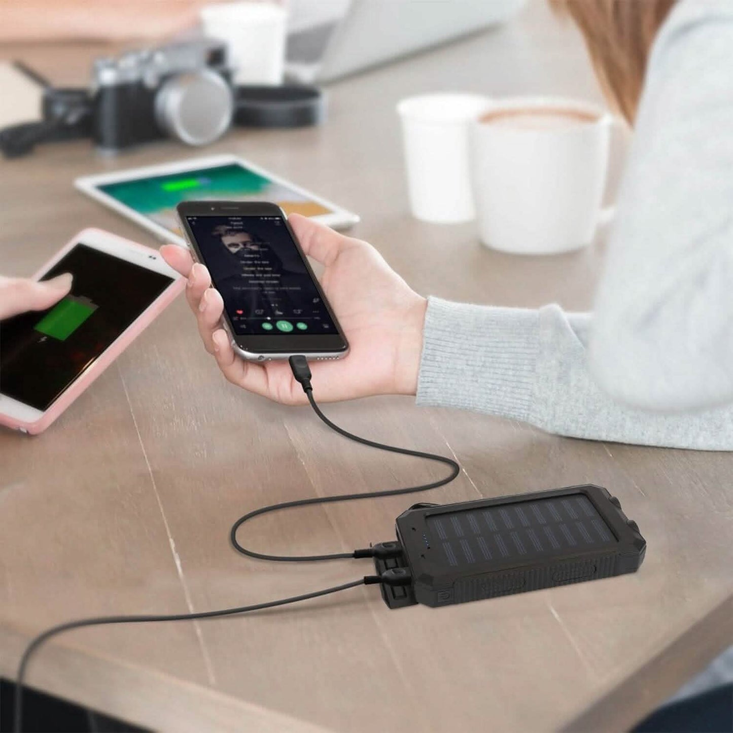 10000mAh Solar Power Bank External Battery Pack DailySale