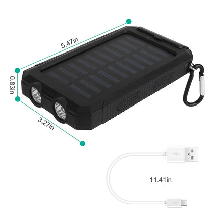 10000mAh Solar Power Bank External Battery Pack DailySale