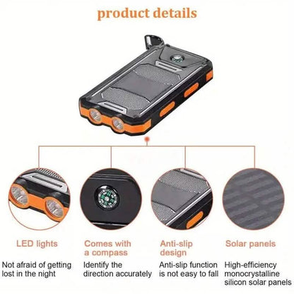 10000mAh Solar Power Bank with Flashlight DailySale