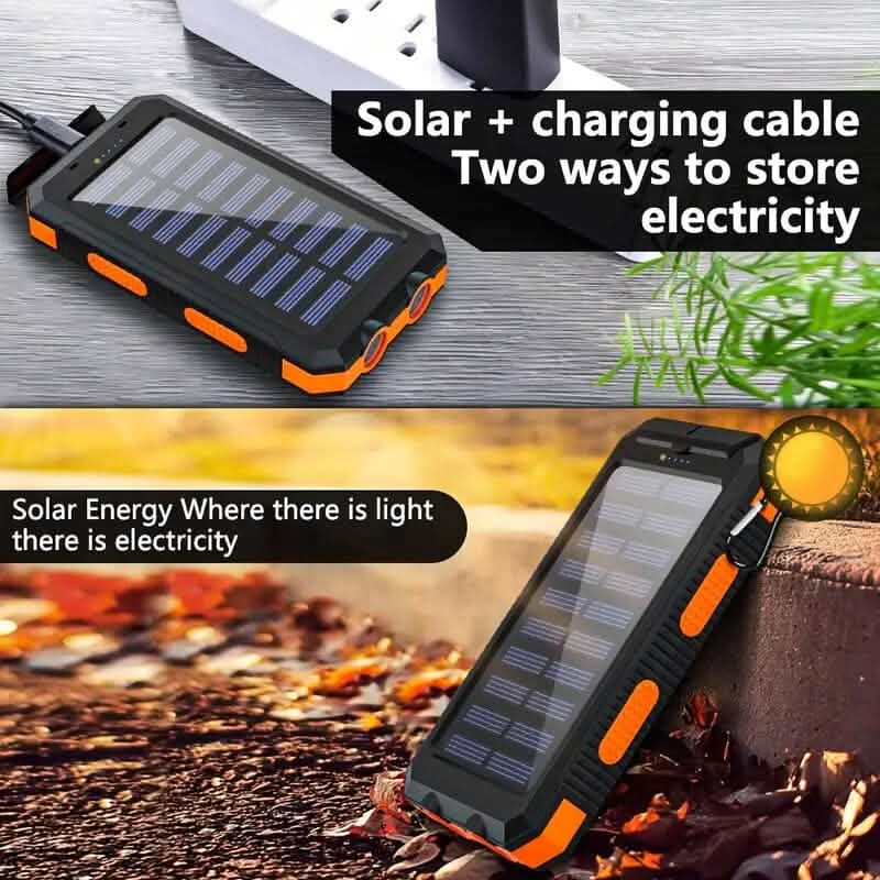 10000mAh Solar Power Bank with Flashlight DailySale