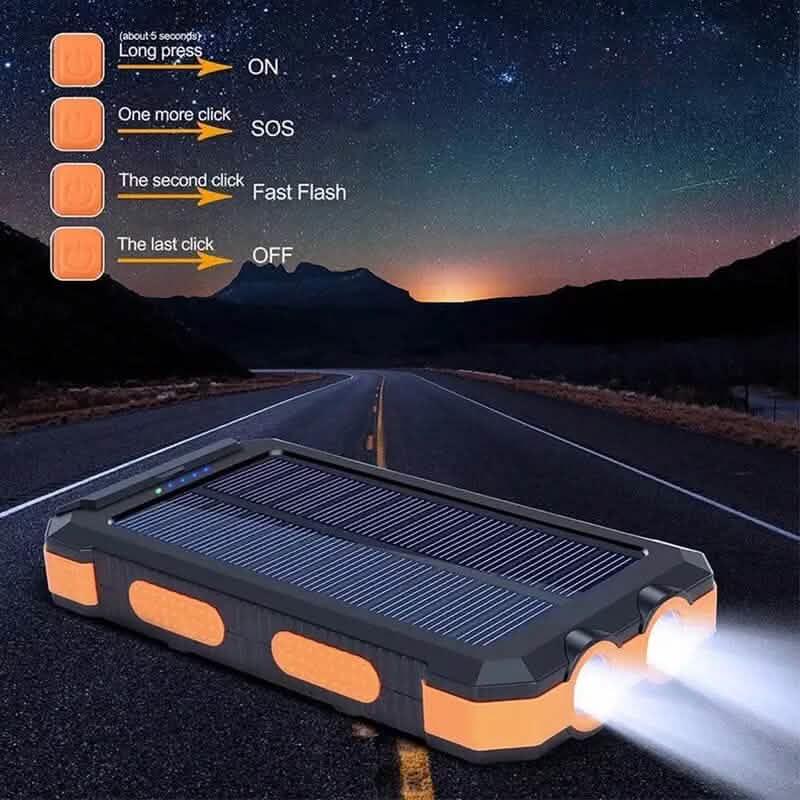 10000mAh Solar Power Bank with Flashlight DailySale