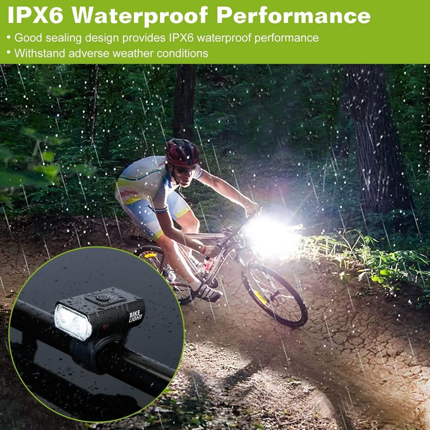 1000LM Bike Front Light Rechargeable Handlebar Head Light with 6 Lighting Modes DailySale