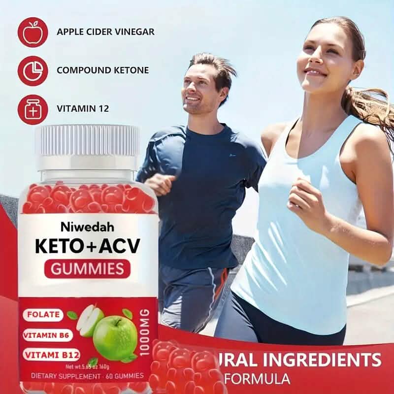 1000mg Keto+ACV Niwedah Apple Cider Vinegar Gummies DailySale
