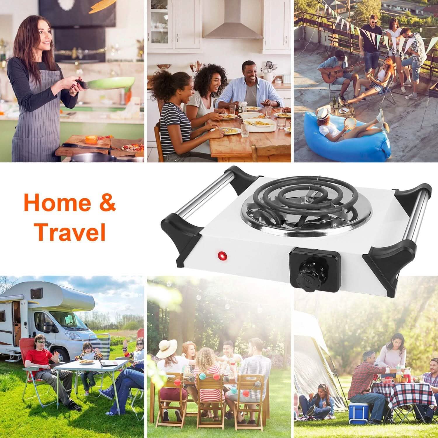1000W Electric Burner Portable Coil Heating Hot Plate Stove Countertop DailySale