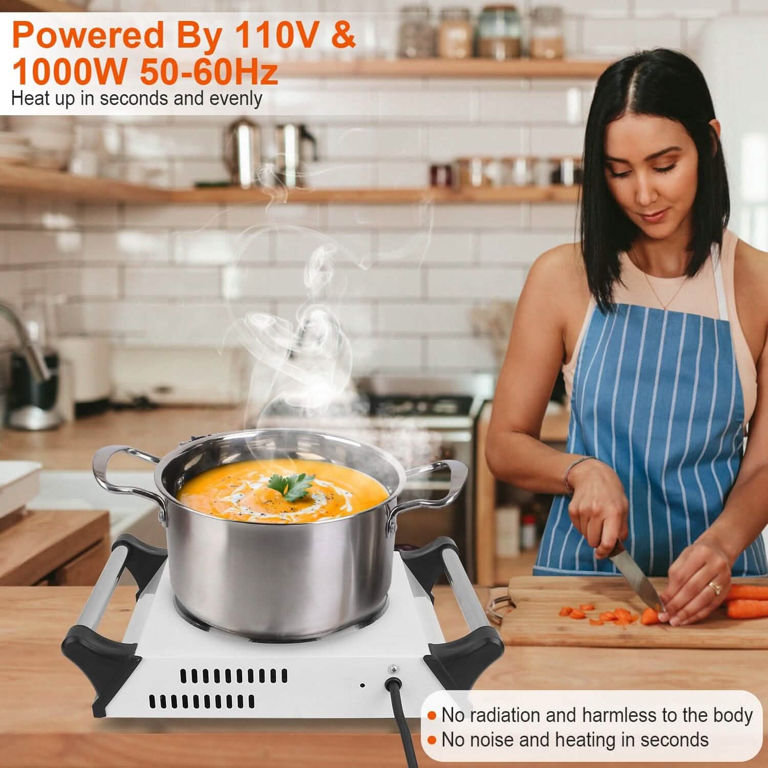 1000W Electric Burner Portable Coil Heating Hot Plate Stove Countertop DailySale