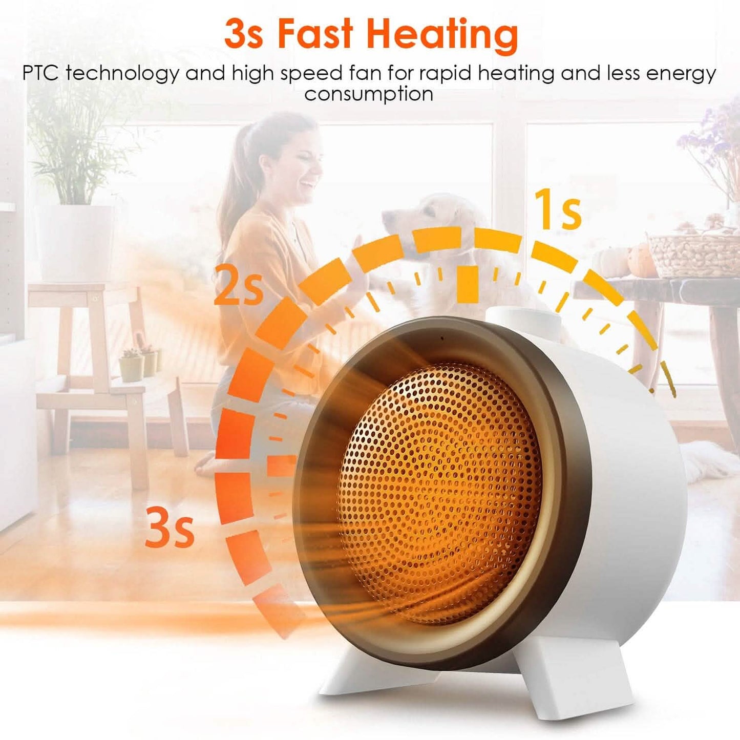 1000W Electric Space Heater Fan DailySale