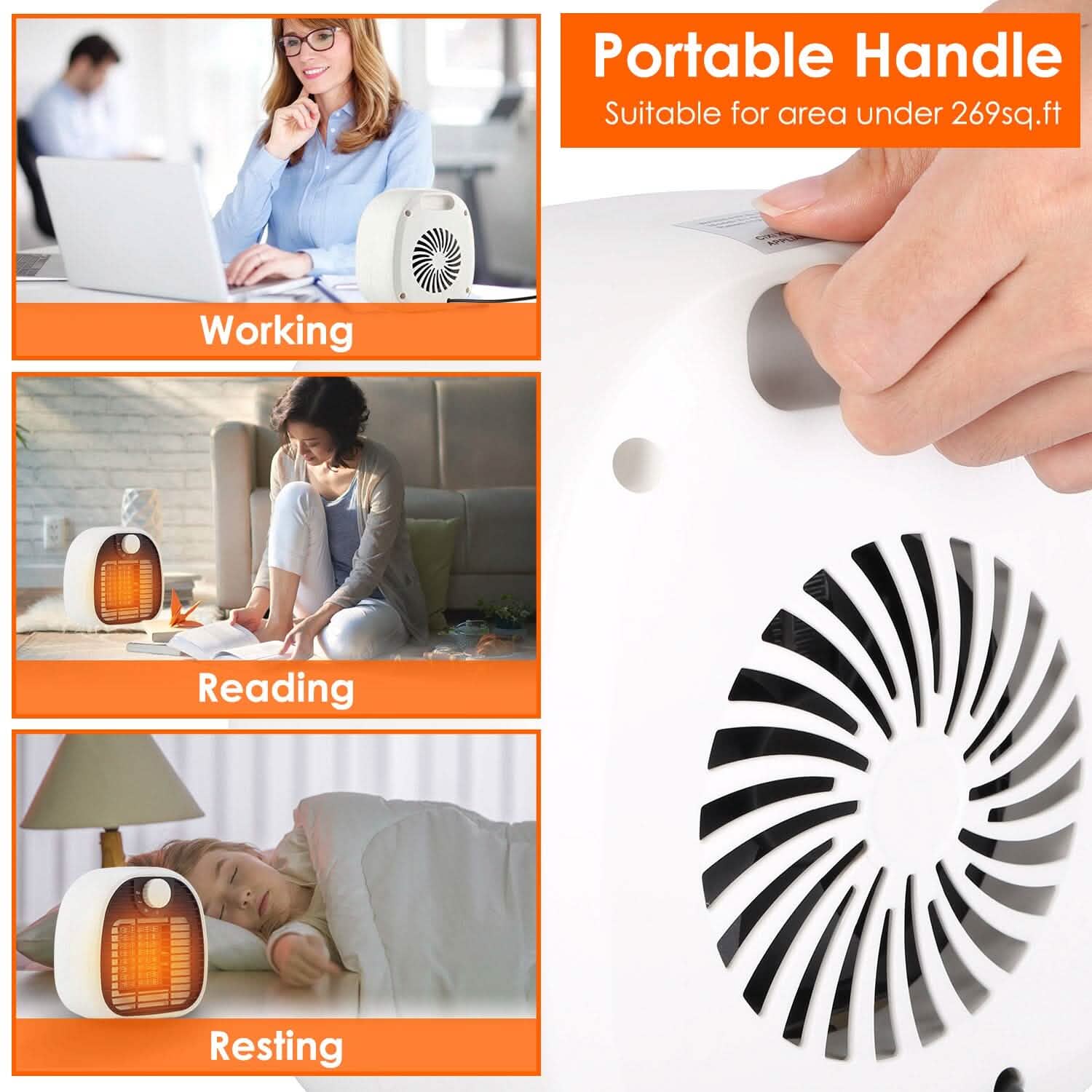 1000W Portable Electric Heater DailySale