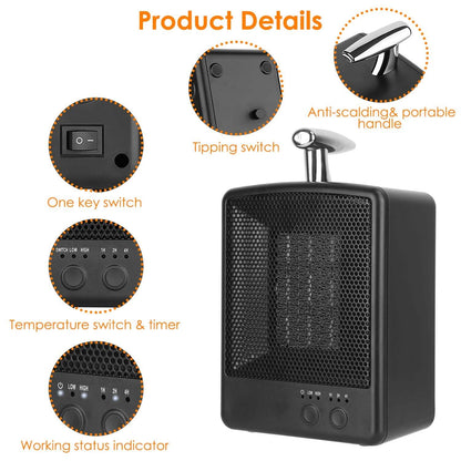 1000W Portable Electric Space Heater DailySale