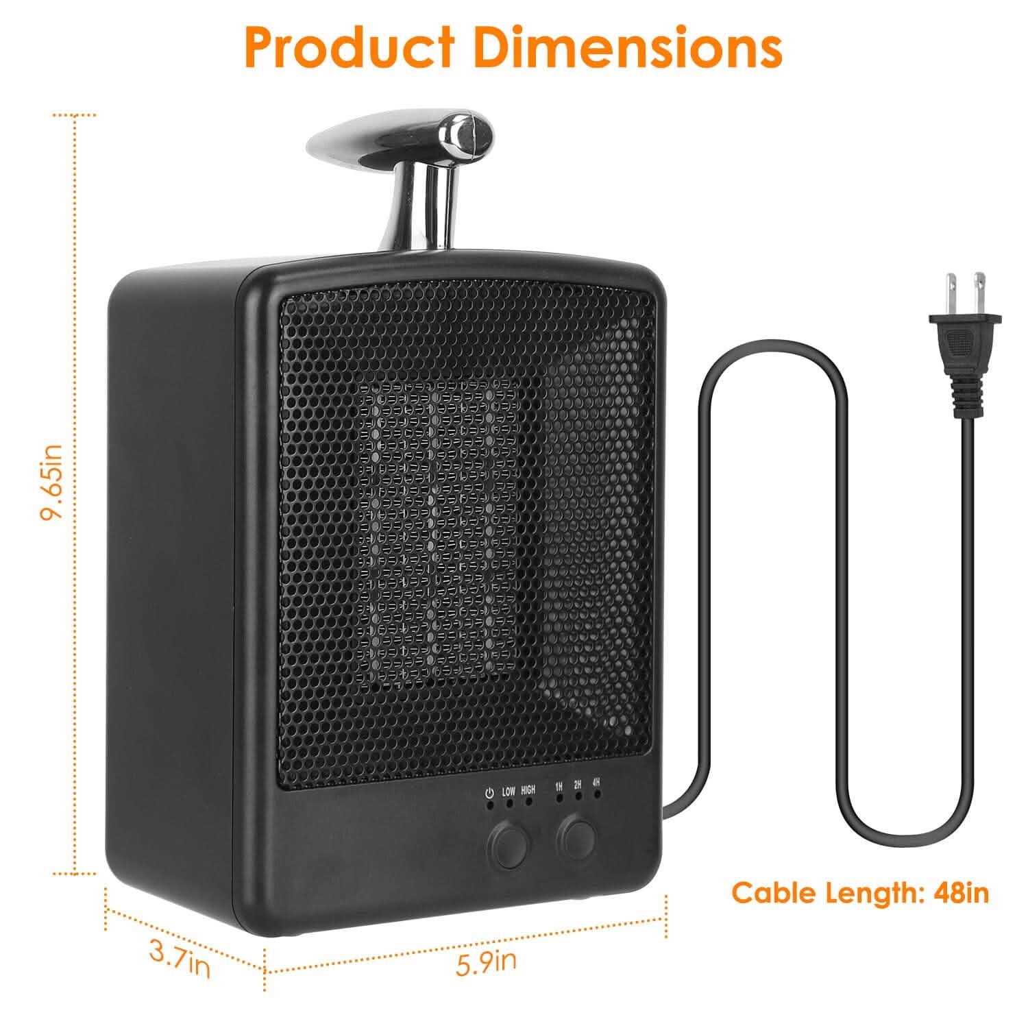1000W Portable Electric Space Heater DailySale