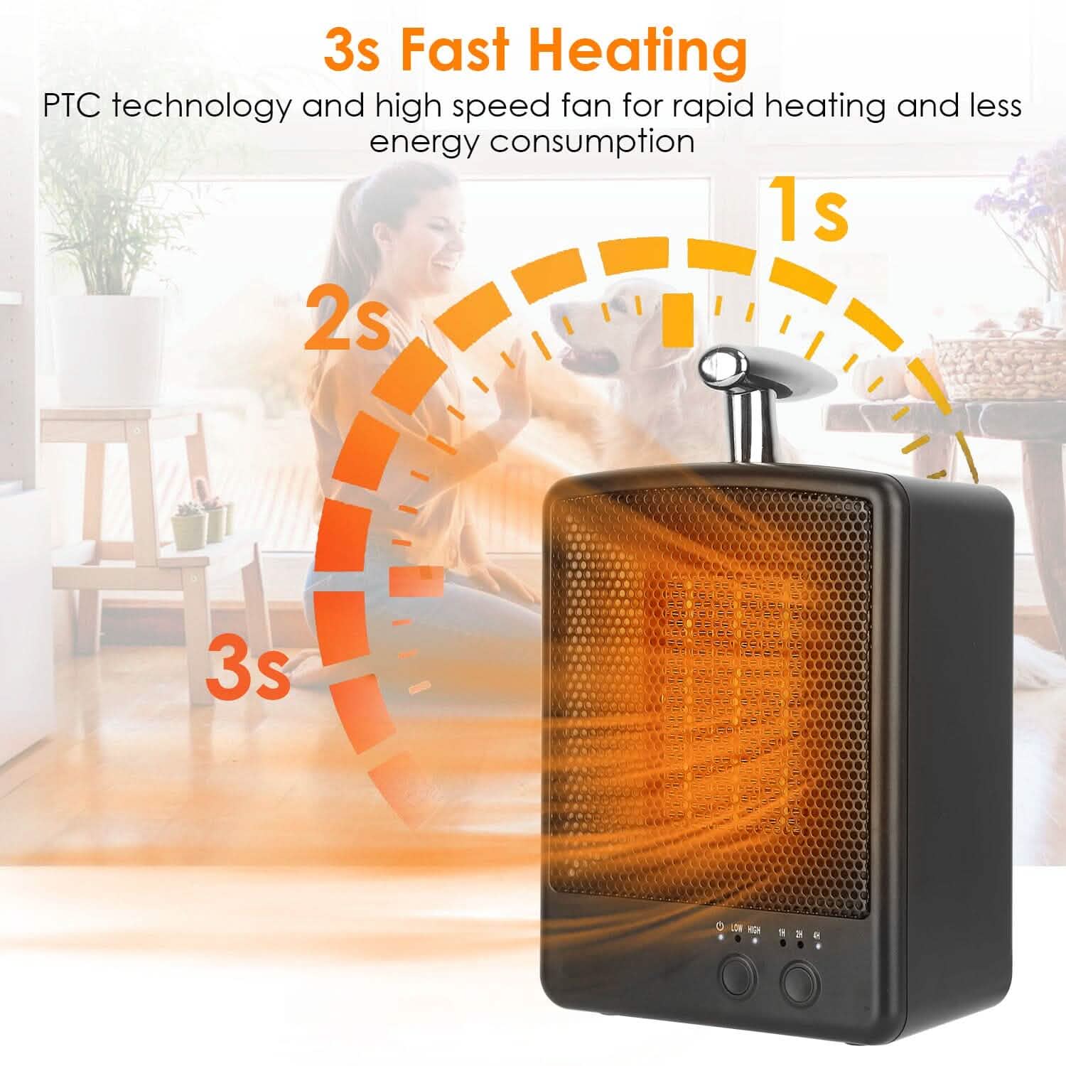 1000W Portable Electric Space Heater DailySale