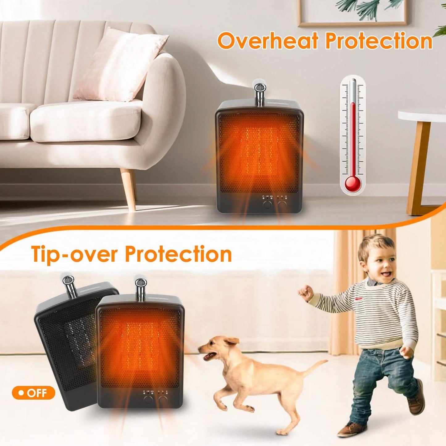 1000W Portable Electric Space Heater DailySale