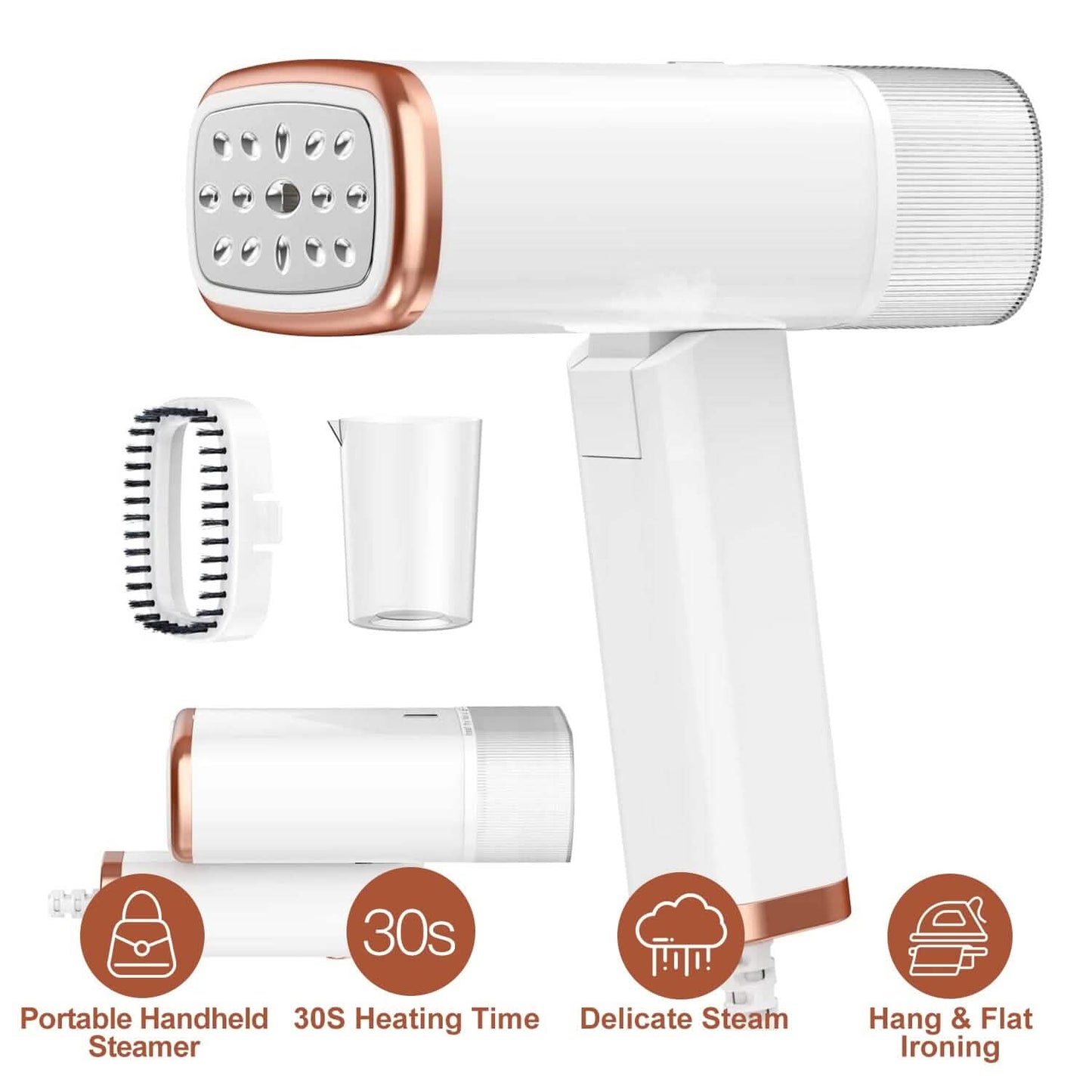 1000W Portable Handheld Clothes Steamer with Brush Foldable DailySale