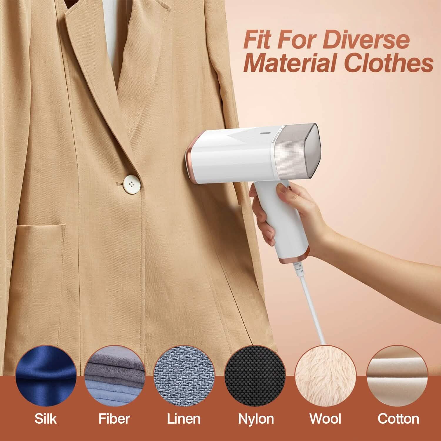 1000W Portable Handheld Clothes Steamer with Brush Foldable DailySale