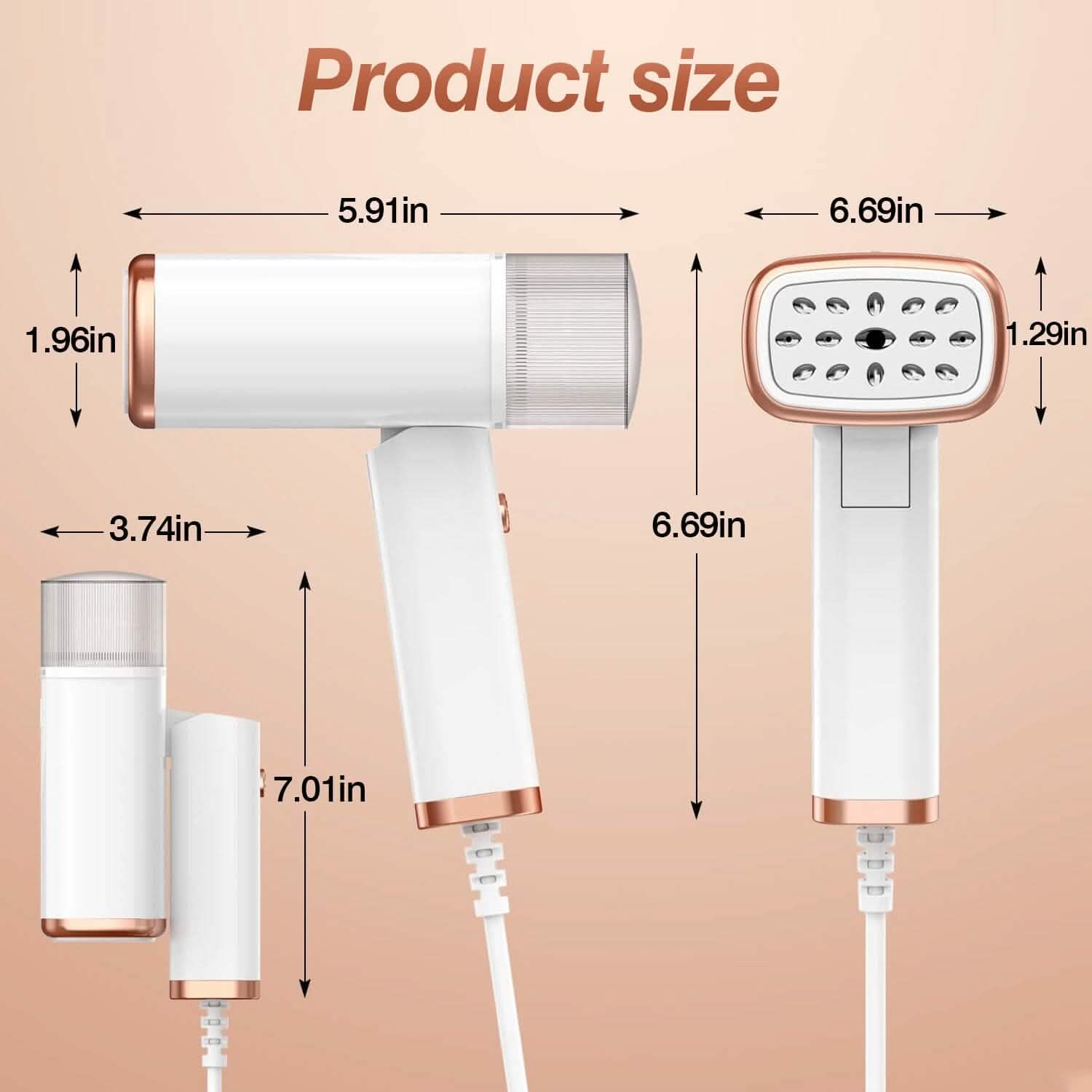 1000W Portable Handheld Clothes Steamer with Brush Foldable DailySale