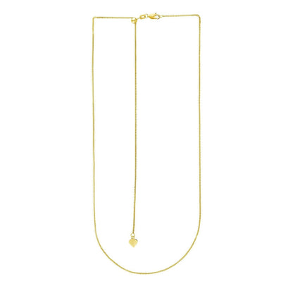 14k Yellow Gold Adjustable Wheat Chain 1.0mm Bids.com