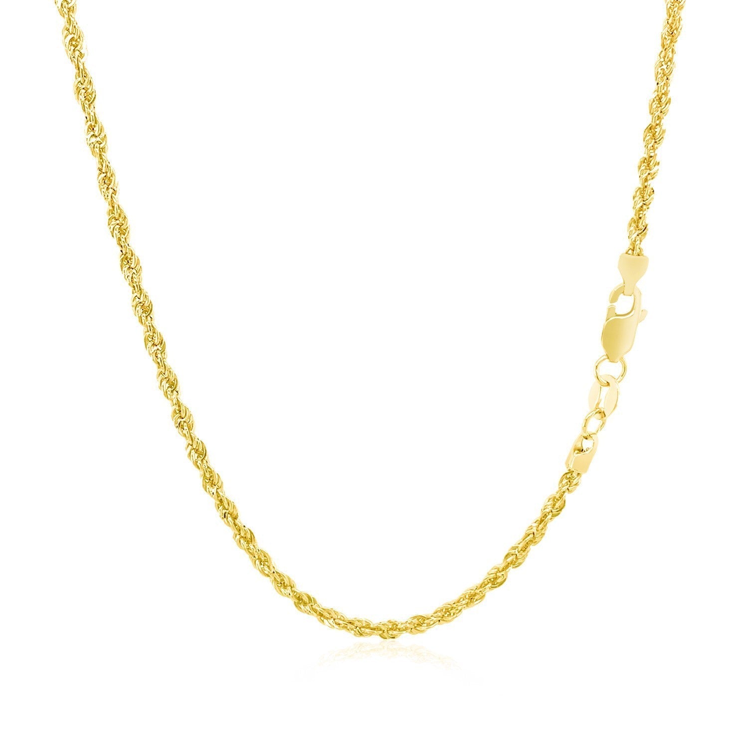 2.0mm 14k Yellow Gold Light Rope Chain Bids.com
