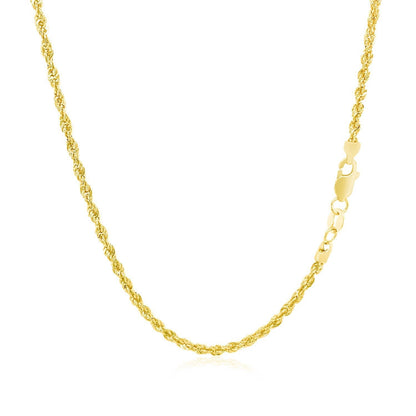 2.0mm 14k Yellow Gold Light Rope Chain Bids.com