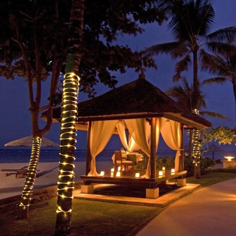 100 LED Solar Power Fairy String Rope Light - Warm White DailySale