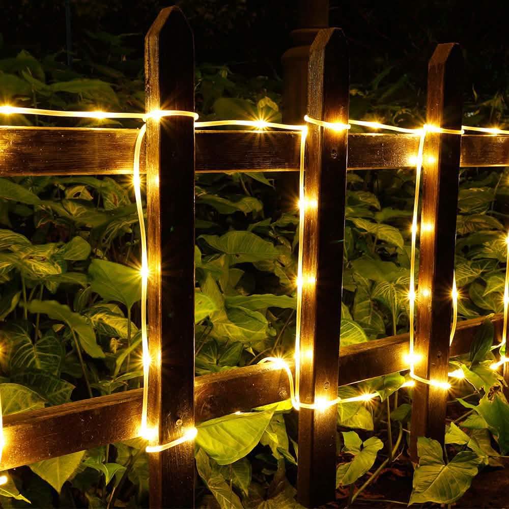 100 LED Solar Power Fairy String Rope Light - Warm White DailySale